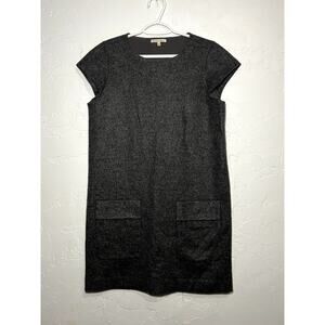 Broadway and broome‎ wool pocket shift dress womens medium contemporary neutral